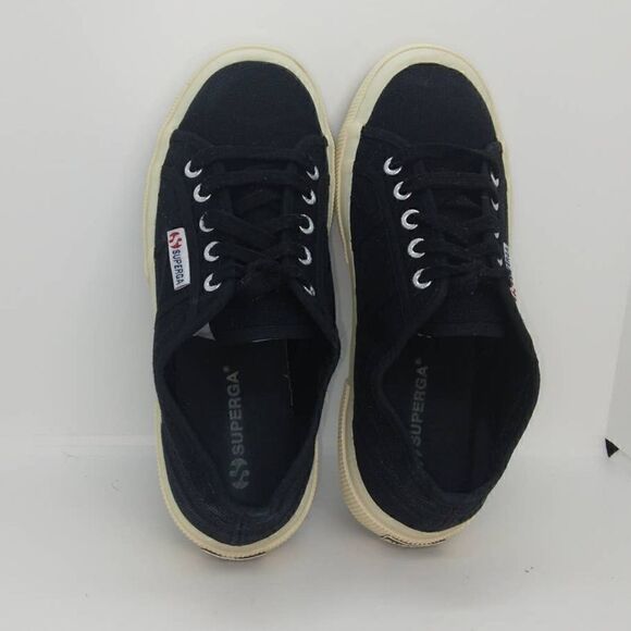 Superga 2750 Womens Pre-owned Classic Black Canvas Sneakers - sz. 7 1/2 - Picture 3 of 6